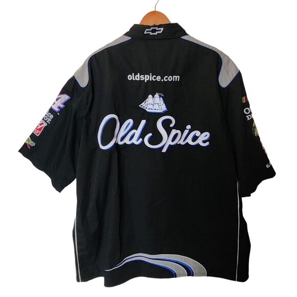 Nascar Tony Stewart JH Design Crew Snap Button Shirt Sleeve Old Spice Black Size - Picture 10 of 13